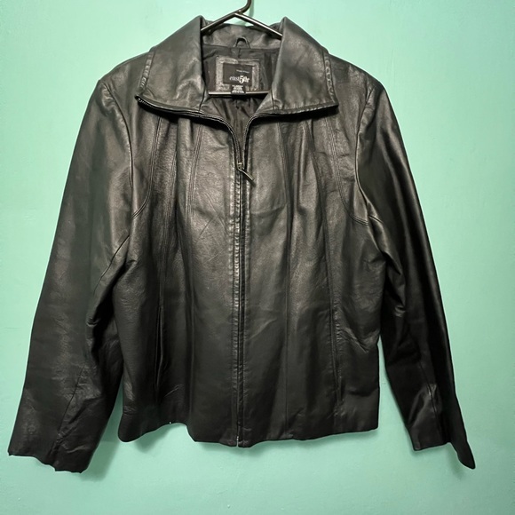 East 5th black leather jacket size extra large - Picture 1 of 3